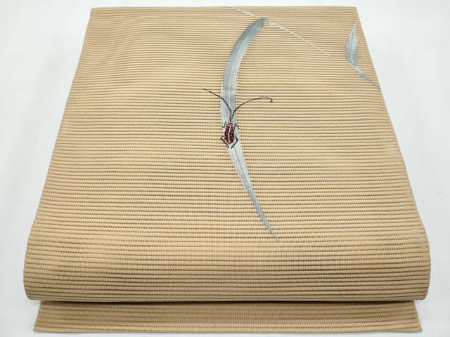 長閑やかさ屋お召しもの＊夏物 八寸名古屋帯 絽綴れ 夏虫 正絹 珠玉 CABH8082fb