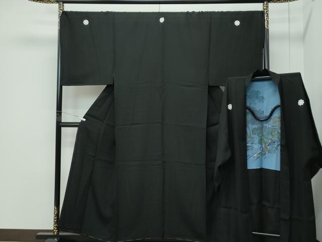 長閑やかさ屋中央局●御前上等 成人男性 黒紋付・長羽織書き割り キングサイズ 羽裏：見晴らし文 珠玉 CZAA5515s6