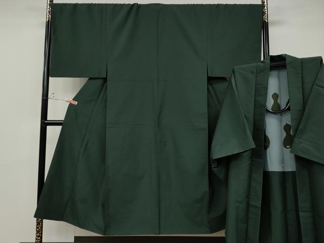 長閑やかさ屋御召しもの●成人男性 紬 合奏団 色無地 革色 大丸取りまわし 正絹 珠玉 CABD7450ut