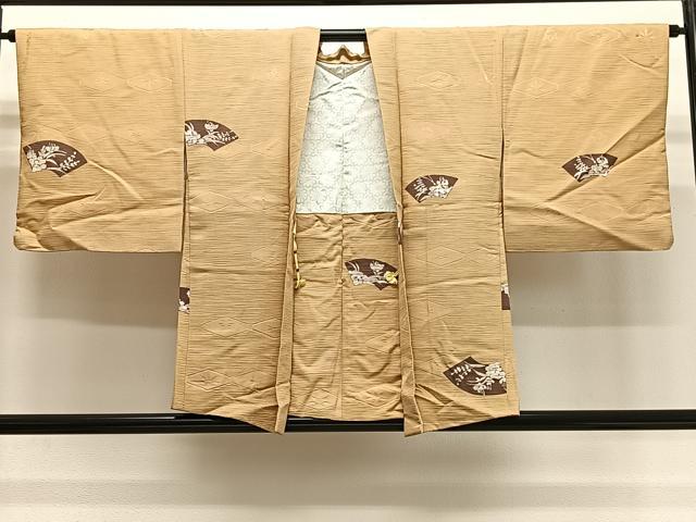 長閑やかさ屋御召しもの＃羽織 ろうけつ染 西洋紙花文 正絹 珠玉 CABG3860ua