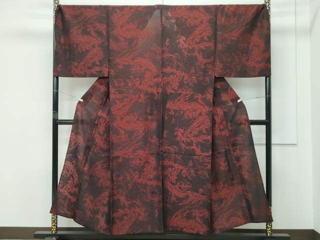 長閑やかさ屋中央局＊御前上等 夏物 成人男性 お召しもの 紗 龍 黒地 さが美取りまわし 珠玉 CZAA5543s6