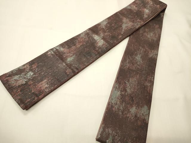 平和屋着物●男性 角帯 霞文 銀糸 正絹 逸品 CABI4895ak|平和屋