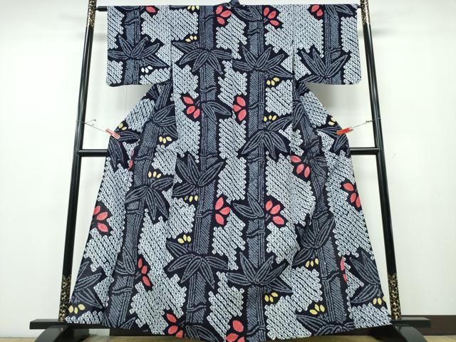 平和屋着物∴夏物 浴衣 有松鳴海絞り 笹竹文 綿 逸品 CABE8819ng|平和屋