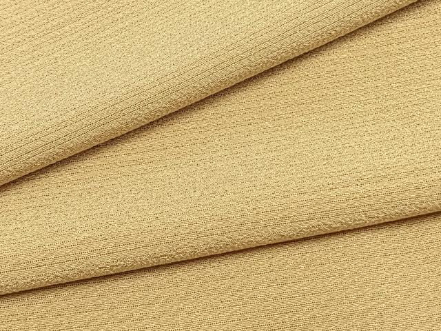 長閑やかさ屋御召しもの＊夏物 色無地 絽縮緬 黄褐色 正絹 珠玉 AABF5727fy