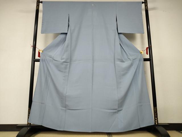 長閑やかさ屋御召しもの＊夏物 色無地 絽 湊薄墨色 正絹 珠玉 AABJ2486jd