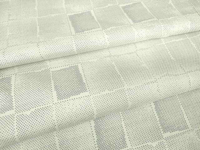 平和屋着物●本場大島紬　白大島　9マルキ　変わり格子　正絹　逸品　DABC3517az｜平和屋