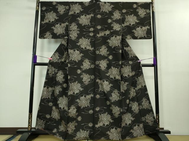 楽天市場】平和屋1□極上 本場大島紬 割り込み絣 泥染 花尽くし 逸品