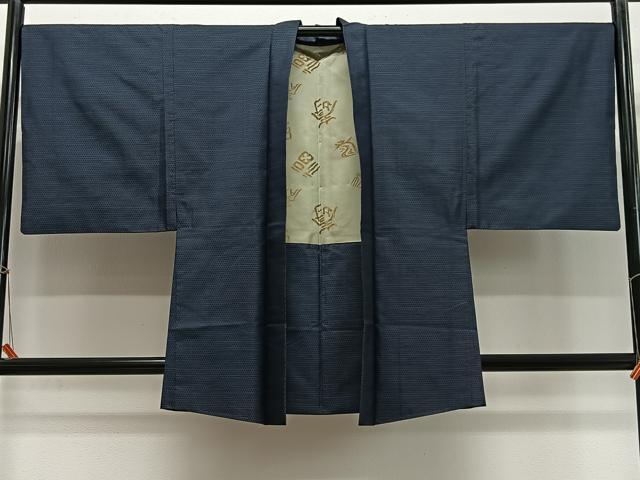 長閑やかさ屋お召しもの＃成人男性 羽織 発祥地大島紬 80亀甲 総端っこ 正絹 珠玉 CABG3814ua