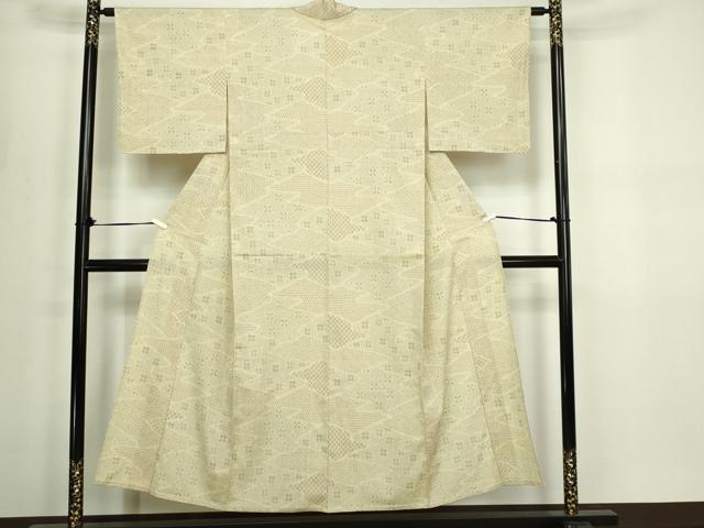 長閑やかさ屋御召しもの▽本塩沢 単衣 吉祥文 正絹 珠玉 DABF8805sf