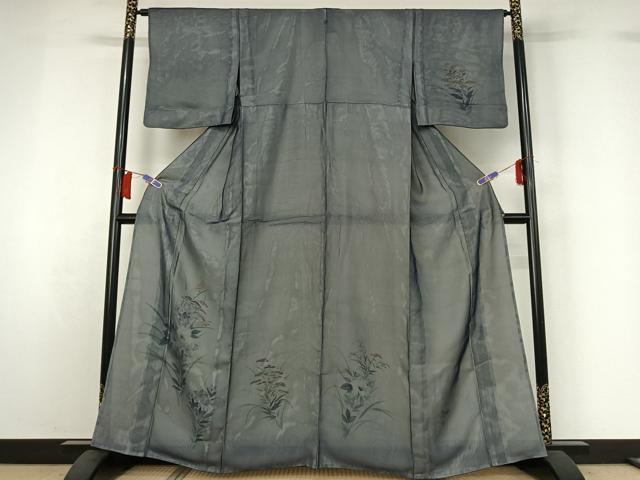 平和屋着物▽訪問着　無双　紗袷　紗&times;絽　草花文　正絹　逸品　AABH5707jh｜平和屋
