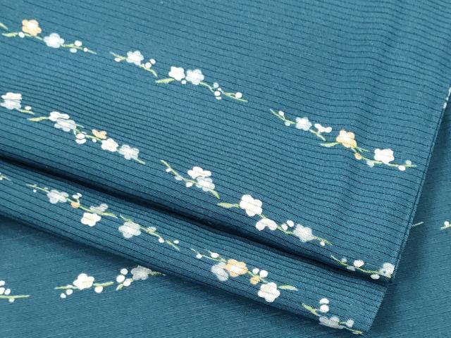 長閑やかさ屋御召しもの＊夏物 小紋 絽 横段花文 正絹 珠玉 CABH0933ou