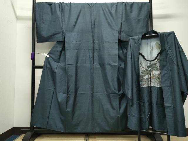 長閑やかさ屋御召しもの●成人男性 発祥地大島紬 合奏団 100亀甲 総端っこ キングサイズ 正絹 珠玉 CABC8306gh
