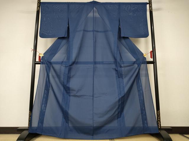 長閑やかさ屋御召しもの＊夏物 色無地 絽 褐返色 洗える御召しもの AABI9882jd