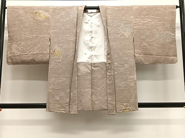 平和屋着物＃羽織　寿光織　枝葉文　金銀糸　正絹　逸品　未使用　CABE5079ua｜平和屋