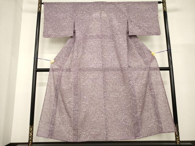 長閑やかさ屋御召しもの＊夏物 小紋 絽 水流文 洗える御召しもの AABH2109ck