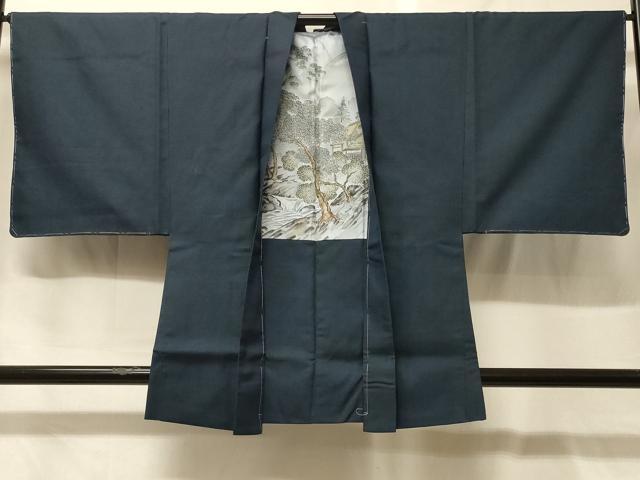 平和屋着物＃男性　羽織　お召地　100亀甲　総詰め　正絹　逸品　未使用　CABG8022in｜平和屋