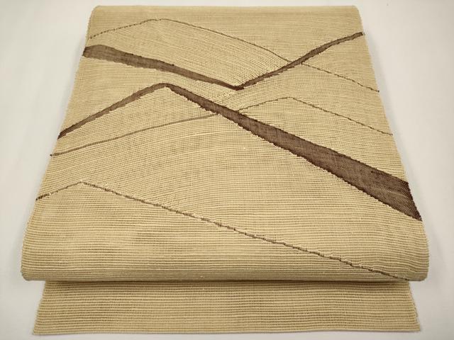 長閑やかさ屋お召しもの＊夏物 八寸名古屋帯 重ね山文 正絹 珠玉 CABH6086tx
