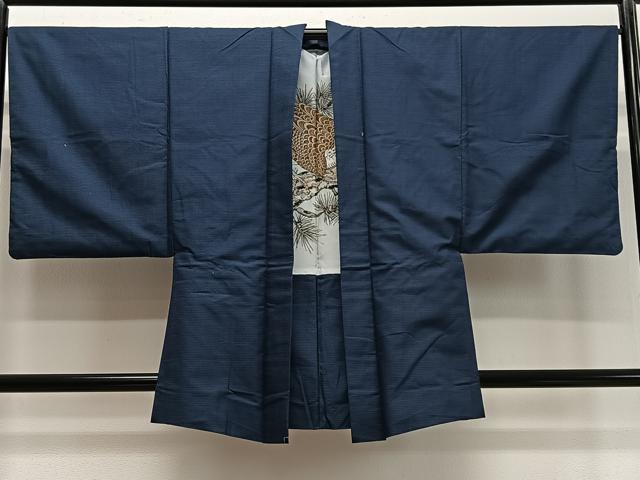 平和屋着物&infin;男性　羽織　お召地　100亀甲　総詰め　正絹　逸品　CABD4734ua｜平和屋 15,691円