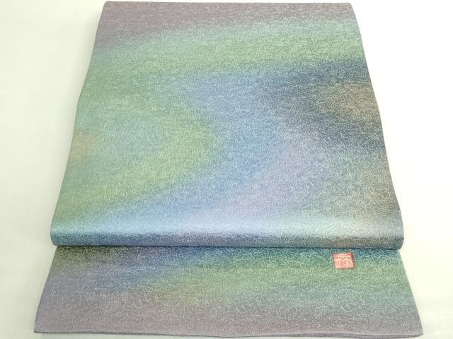 長閑やかさ屋お召しもの●御前上等 久保田一竹 幻の辻が花 膜鳴楽器柄袋帯 金通し地 珠玉 DZAB6470kh6