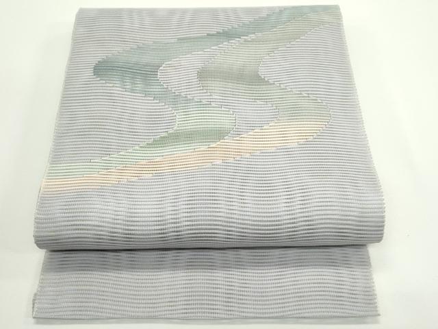 平和屋着物＊夏物　八寸名古屋帯　絽綴れ　流水文　正絹　逸品　CABJ9006rv｜平和屋
