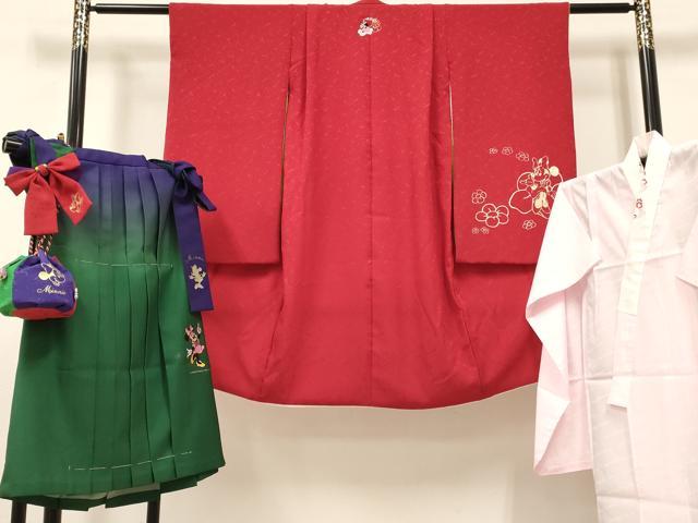 長閑やかさ屋お召しもの[]卒園式 御姉さん 赤ちゃん 長襦袢(単衣・半衿刺しゅう)・行灯袴・合切袋・髪飾りつけ仕掛ける 文字記号 現ナマ彩 箱付き添い人 DABC5467ma