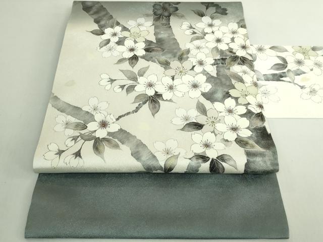 長閑やかさ屋中央局●御前上等 洛楽器演奏者制作室 九寸名古屋帯 観桜 金彩 反端付き添い人 珠玉 DZAB6869kh6