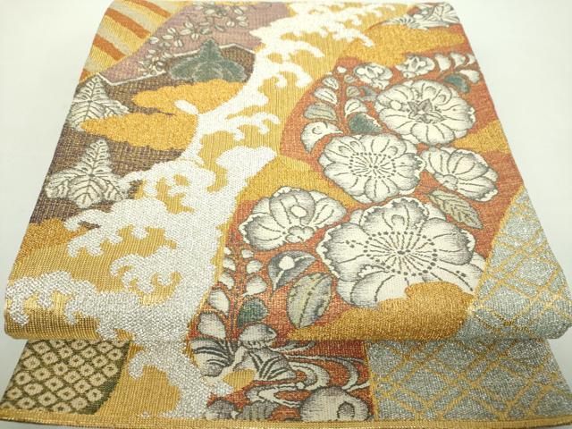 平和屋着物●西洞院辻が花　大脇一心　六通柄袋帯　辻が花　金銀糸　正絹　逸品　DABD1551ps｜平和屋