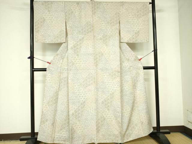 長閑やかさ屋御召しもの▽飛び切りな小紋 単衣 被子植物文 正絹 珠玉 DABE1521op
