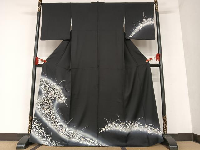 楽天市場】平和屋着物○訪問着 夜桜 黒地 金彩 正絹 逸品 AAAT3004np