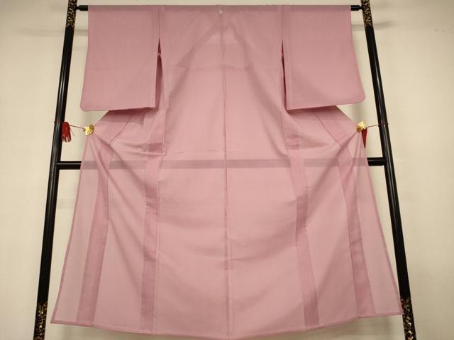 長閑やかさ屋御召しもの＊夏物 色無地 絽 鴇浅葱色 洗える御召しもの AABJ3298jd