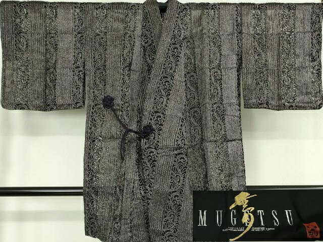 平和屋着物&infin;極上 染織デザイナー 堀口無月 MUGETSU チュール織 道中着 スリーシーズン ロング丈 金糸 上代50万 反端付き 逸品 DZAB6543kh6｜平和屋