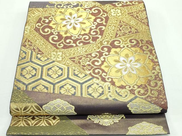 川島織物　本袋帯　六通箱付き未使用品 帯423 ○川島織物謹製 高級 正絹 六通 袋帯