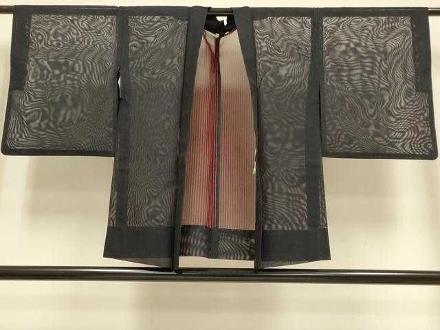 長閑やかさ屋御召しもの▽羽織 スリー時期 春夏秋 塵除け 濃縮された黒紅色 正絹 珠玉 DABF5575du