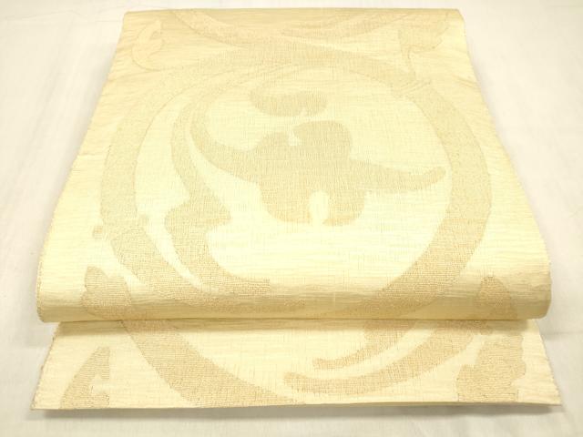 長閑やかさ屋お召しもの＊夏物 六通柄袋帯 唐草文 金糸 正絹 珠玉 DABC8964糎