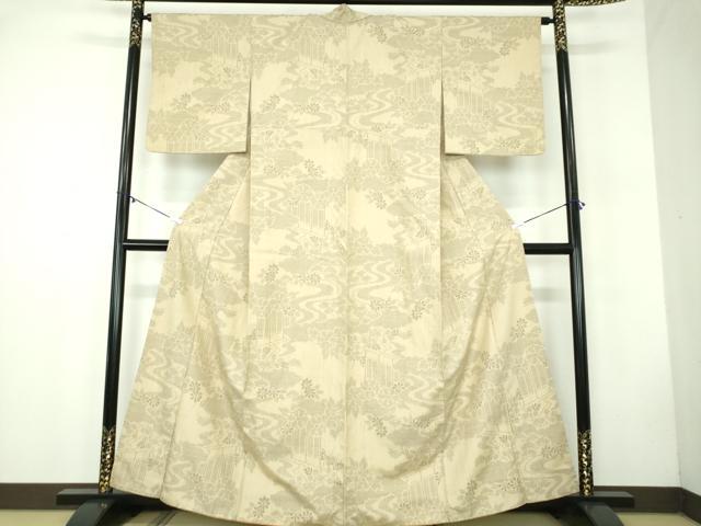 平和屋着物●結城紬　80亀甲　流水花文　正絹　逸品　DABB4732ps｜平和屋 22,750円