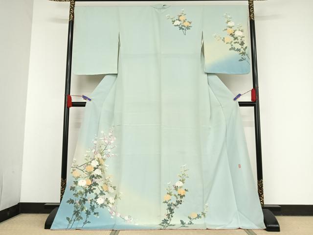 平和屋着物■極上　訪問着　友禅　牡丹　江戸茶色地　逸品　未使用　DZAB1646kh5 楽天市場】平和屋2□極上 十日町友禅 女流作家 遠田藤舟 訪問着 胡蝶蘭