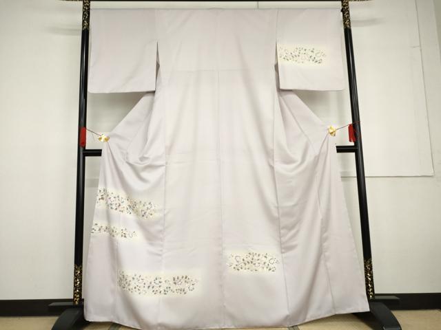 長閑やかさ屋御召しもの●短い訪問着 更紗花唐草文 暈し染め ますいわ屋取りまわし 正絹 珠玉 AABG6584cs