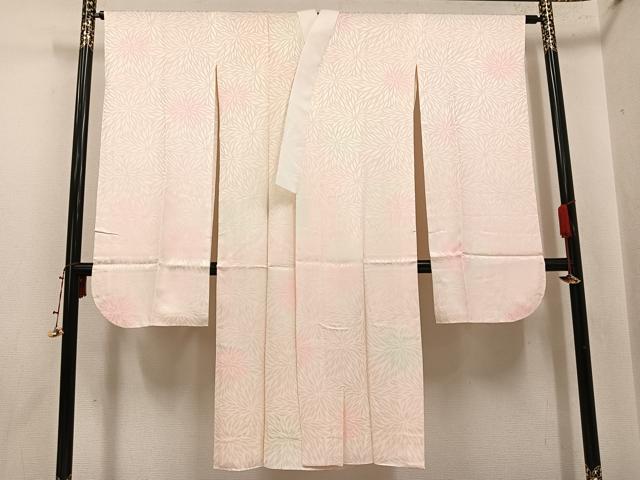 長閑やかさ屋御召しもの●振袖用長襦袢 袷 花地紋 暈し染め 正絹 珠玉 AABI8545ph
