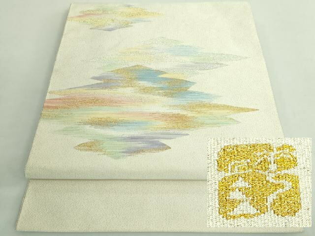 楽天市場】平和屋本店□極上 伝統工芸士 新井寛 両面 半幅帯 唐織 松鶴