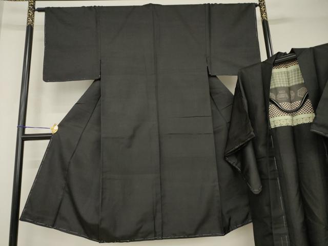 長閑やかさ屋お召しもの●成人男性 紬 合奏団 綾織 蝋色 正絹 珠玉 未当て嵌める AABH3307ck