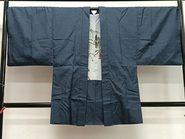 平和屋着物&infin;男性　長羽織　本場大島紬　120亀甲　総詰め　正絹　逸品　CABD4739ua｜平和屋