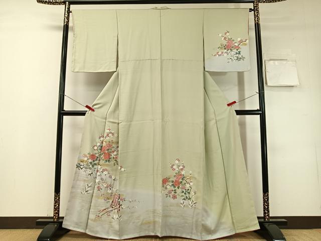 平和屋着物●訪問着　御所車花文　暈し染め　金彩　正絹　逸品　未使用　CABD8106vp｜平和屋