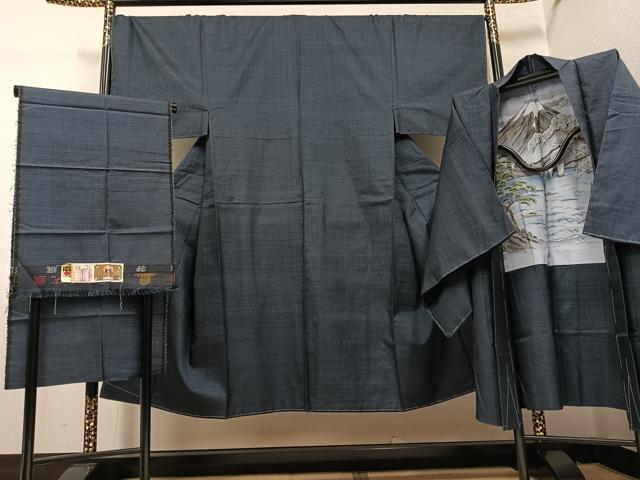 長閑やかさ屋御召しもの●成人男性 発祥地大島紬 合奏団 100亀甲 総端っこ 証紙付き添い人 正絹 珠玉 未当て嵌める AABH3145ph
