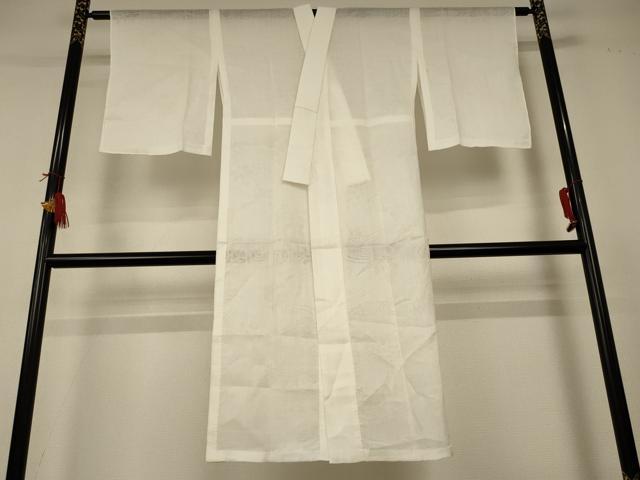 長閑やかさ屋御召しもの＊夏物 長襦袢 水流顕花植物紋紗 白いこと AABI4784jd
