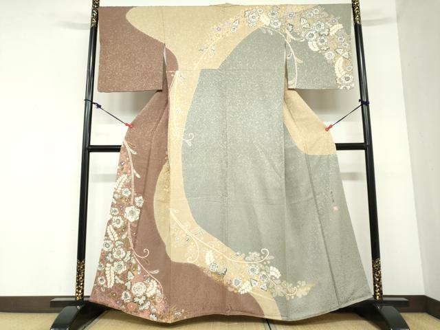 平和屋着物●吉乃一廉　幻の辻が花　訪問着　辻が花　金彩　正絹　逸品　DABC2429ud｜平和屋