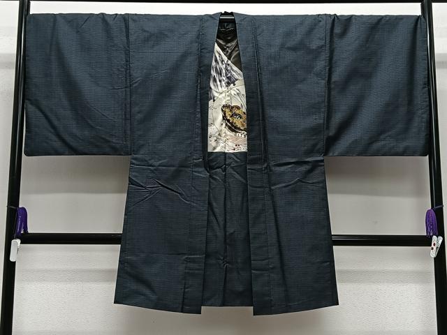 平和屋着物&infin;男性　長羽織　本場大島紬　100亀甲　総詰め　正絹　逸品　CABE5108ua｜平和屋 18,200円