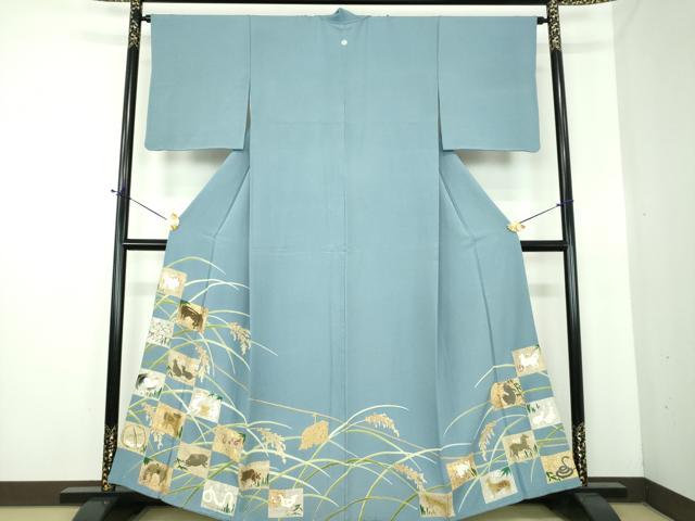 平和屋着物●豪華色留袖　刺繍　十二支　干支　稲穂　金銀彩　正絹　逸品　DABE5692ps｜平和屋
