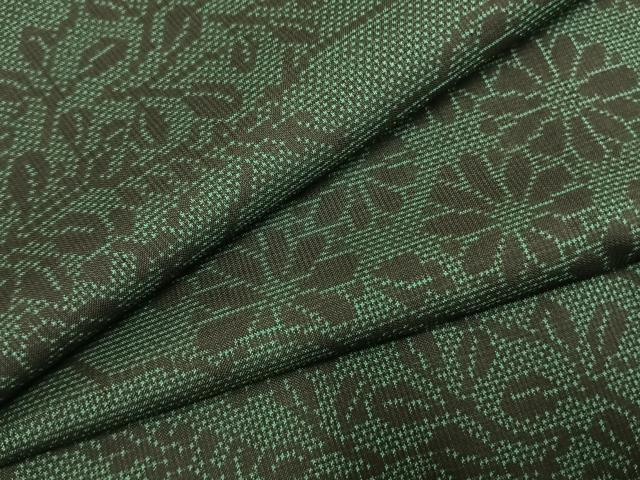平和屋着物●本場大島紬 一元7マルキ 草花文 正絹 逸品 未使用 AABH4769fy|平和屋