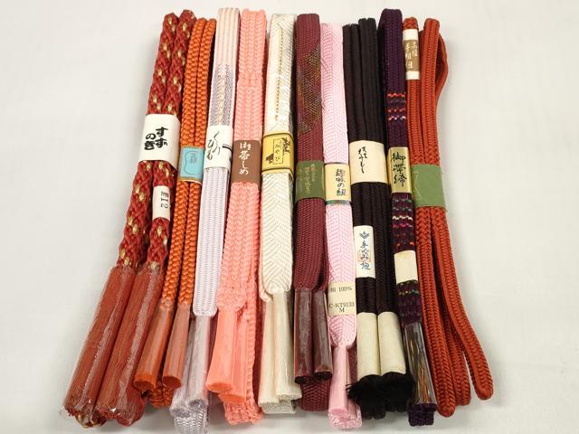 平和屋着物●和装小物 帯締め10本セット 組紐 鎌倉組 金糸 伊賀前沢工房 逸品 未使用 DABC1189zzz