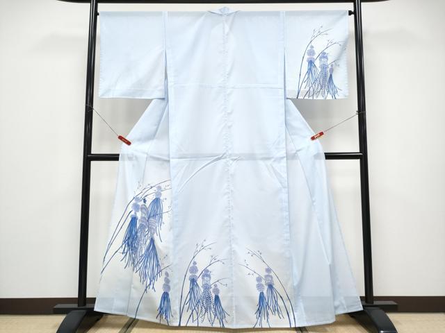 長閑やかさ屋御召しもの＊夏物 短い訪問着 絽 薬玉 暈し染め 洗える御召しもの CABF2617tx